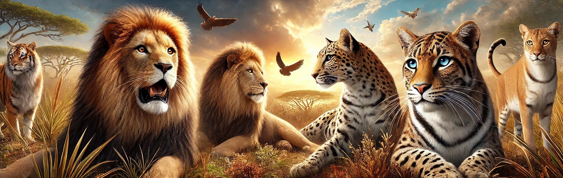 Bannière montrant plusieurs félins